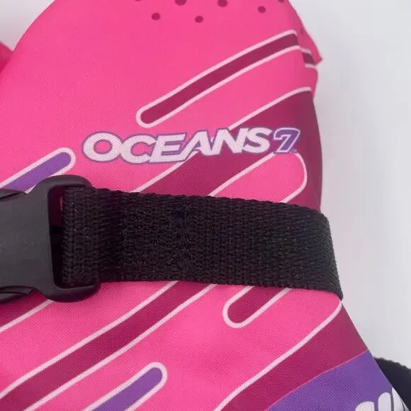 Oceans 7 Life Vest Jacket Pink USCG Child Youth 30-50lbs - Picture 4 of 6